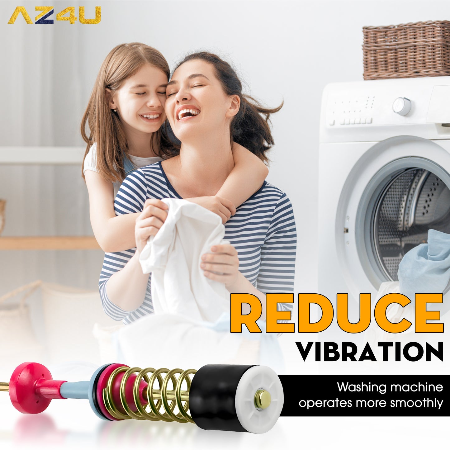 4 Washer Suspension Rod Damper Replaces For WA45M7050AW/A4 WA5451ANW/XAA WA45N3050AW/A4 WA45T3200AW WA45T3400AV WA45T3400AW WA50R5200AW/US WA50R5400AV/US WA50T5300AC WA50R5400AW WA456DRHDSU/AA