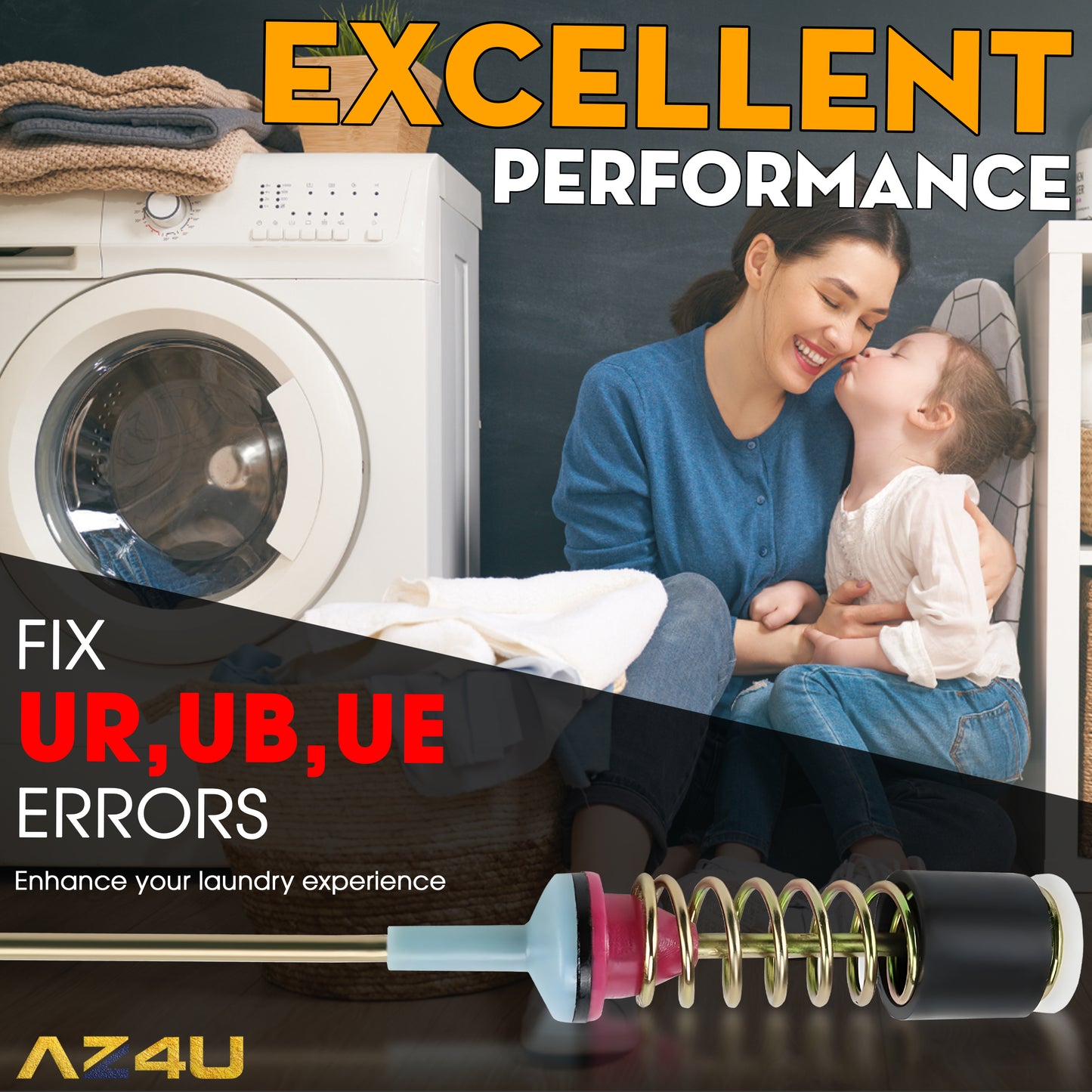 4 Washer Suspension Rod Damper Replaces For WA45M7050AW/A4 WA5451ANW/XAA WA45N3050AW/A4 WA45T3200AW WA45T3400AV WA45T3400AW WA50R5200AW/US WA50R5400AV/US WA50T5300AC WA50R5400AW WA456DRHDSU/AA