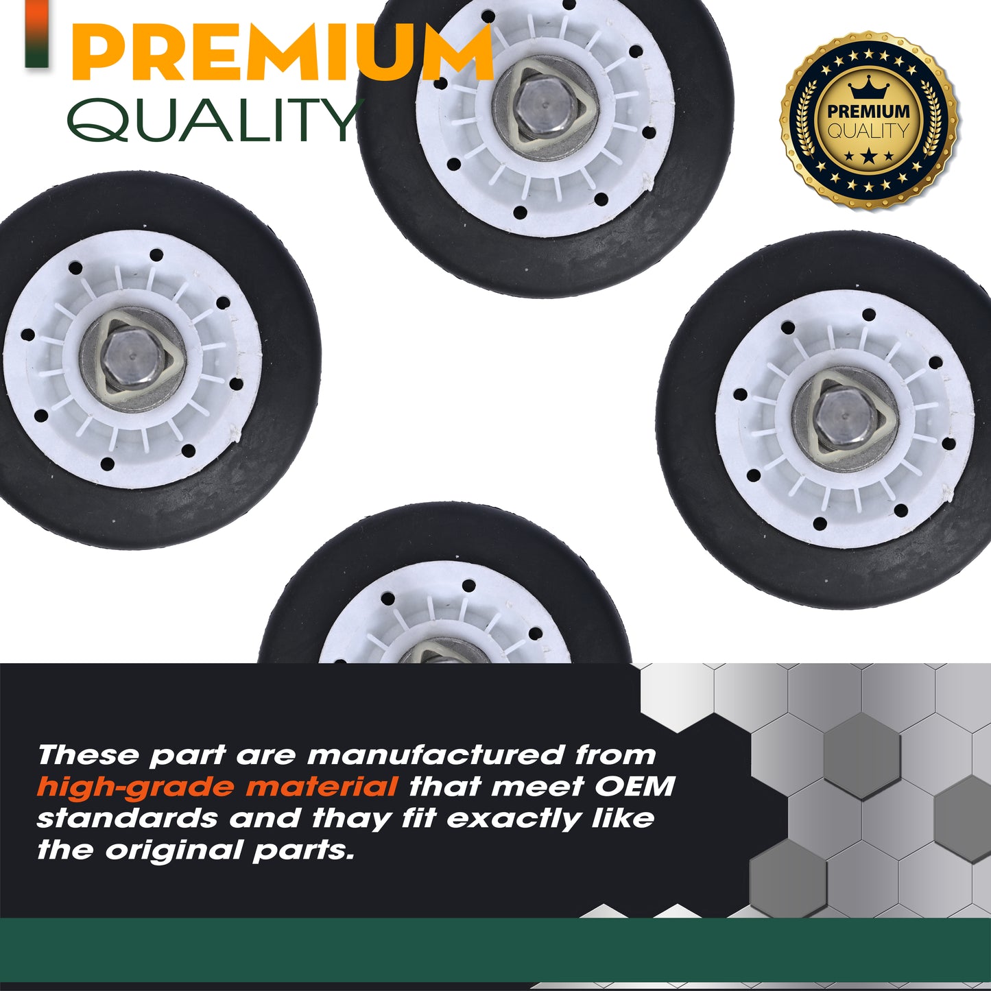 AZ4U Dryer Repair Kit For LG DLG0452W DLG1320W DLG1502W DLGX7188RM DLGX7601KE DLGX7711VE DLG2051W DLG2102W DLG2302R DLG2241W DLG2351W DLG2522W DLG2524W Dryer Drum Roller Belt Idler Pulley