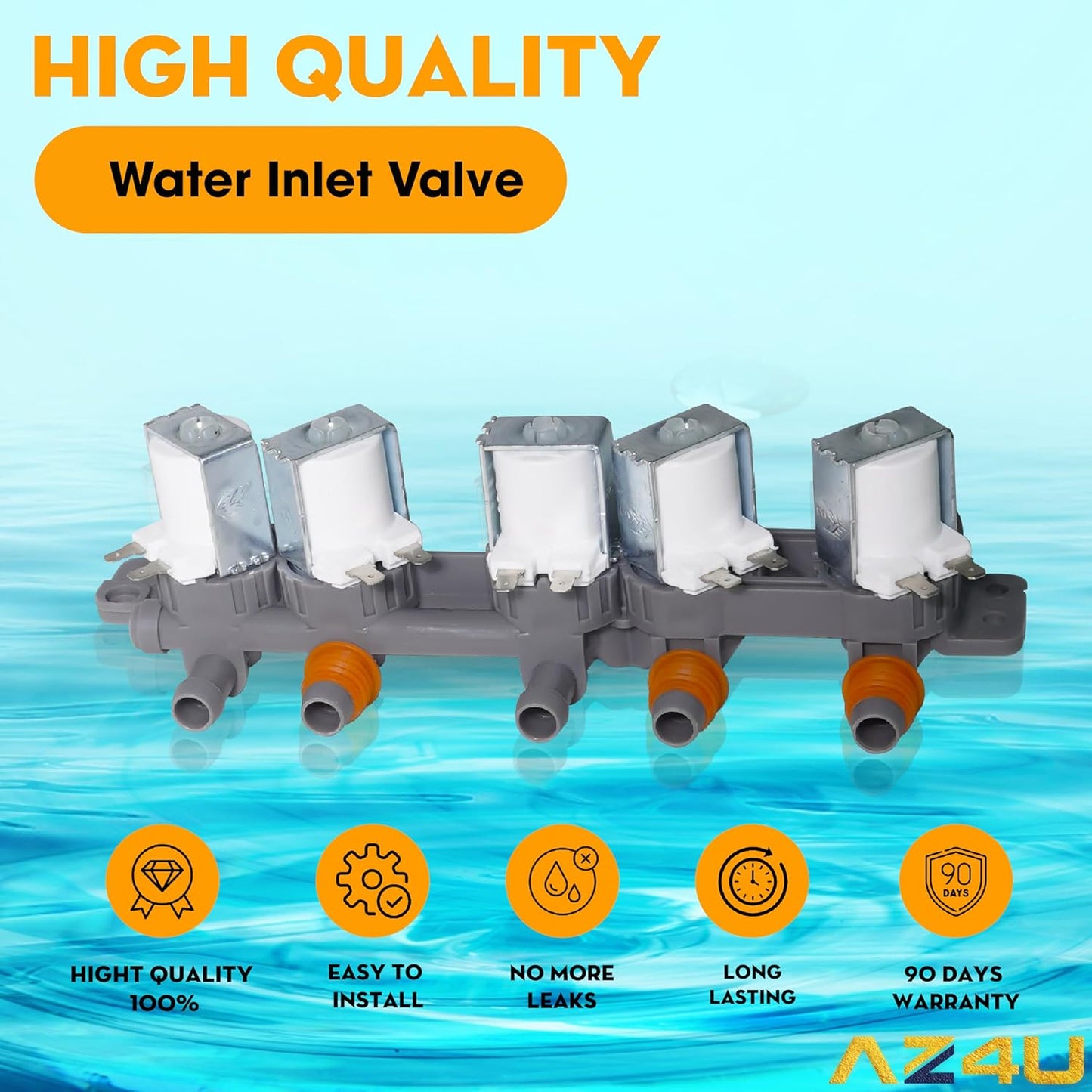 AZ4U 5221EA1008F AJU75152601 For AJU73213301 LG Water Inlet Valve Assembly Replacement for LG Kenmore Washer TAW35618287 AJU75152603 wt7200cw wt5001cw 79631522211 5221ea1008p 79631512210 79631512211
