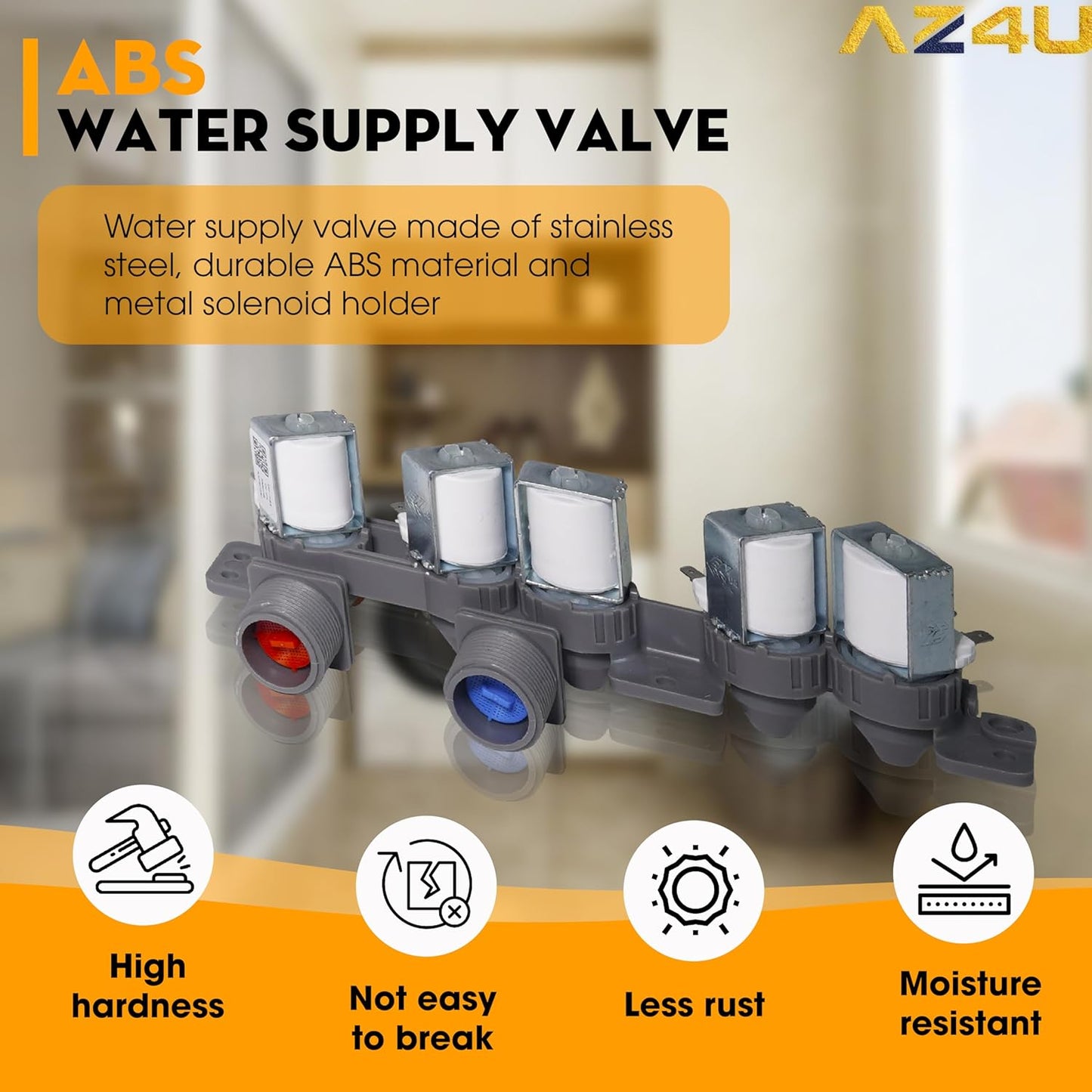 AZ4U 5221EA1008F AJU75152601 For AJU73213301 LG Water Inlet Valve Assembly Replacement for LG Kenmore Washer TAW35618287 AJU75152603 wt7200cw wt5001cw 79631522211 5221ea1008p 79631512210 79631512211