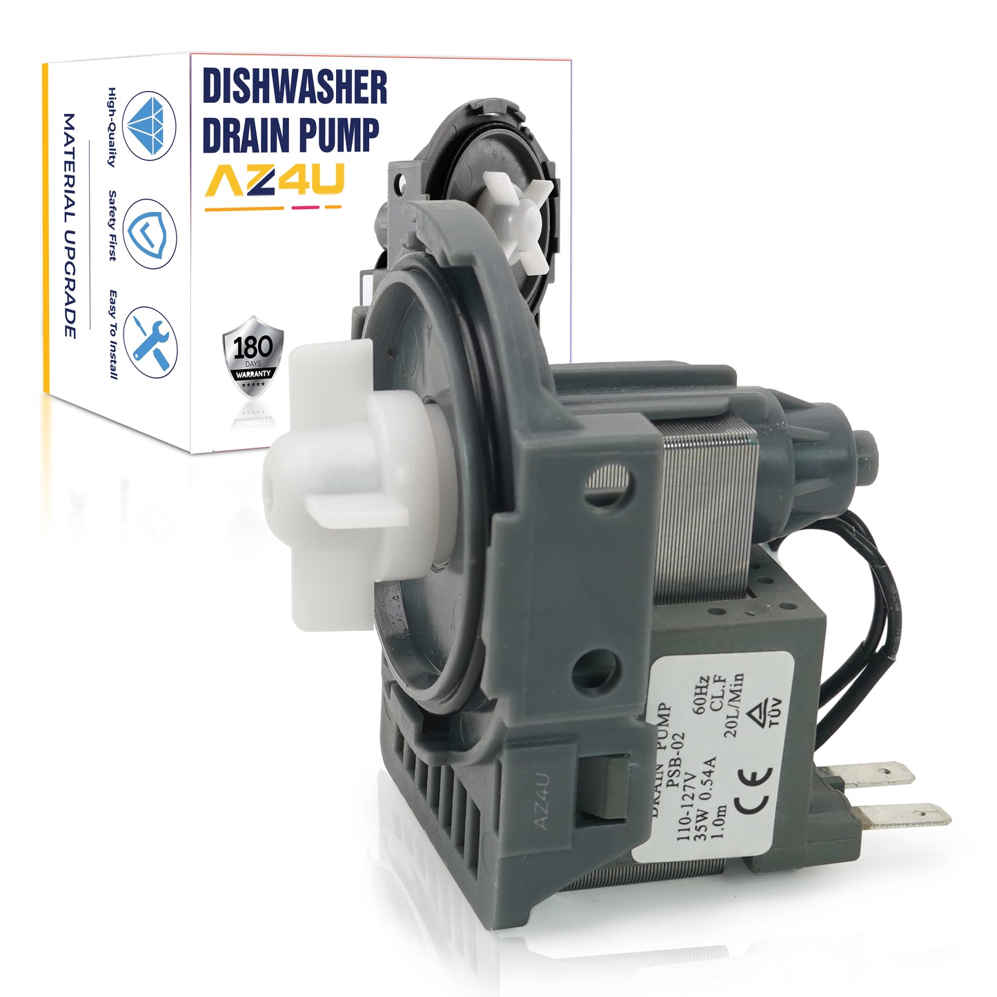 AZ4U DD31-00005A Dishwasher Drain Pump Replaces DD81-01527A DW0005A Replaces For DMT800RHW DMT400 DMT300 DMR78A DMR77 DMR57 DW80K7050US Dishwasher