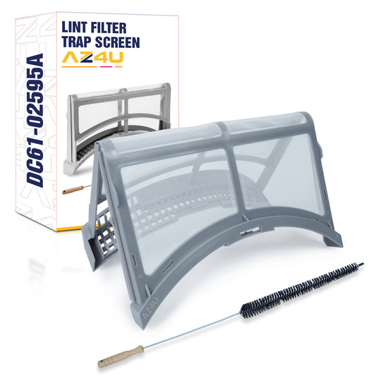 AZ4U 2024 Upgraded DC61-02595A AP4578777 Dryer Lint Filter Case Screen with Dryer Lint Brush - For Samsung Dryer Replaces 2069505, AP4578777, PS4206799 DV42H5200EW/A3, DV42H5000EW/A3, DV42H5200EP/A3