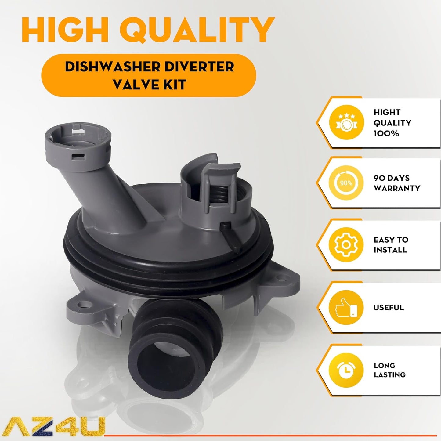 AZ4U Upgraded WD00X25260 WD18X21678 WD19X25259 WD19X25278 Dishwasher Diverter Valve Kit Compatible with GE, Whirlpool, Kenmore, Maytag, Amana, Dishwasher Diverter Wash Pump XDF300PGN0WW XDF300PSN0SS