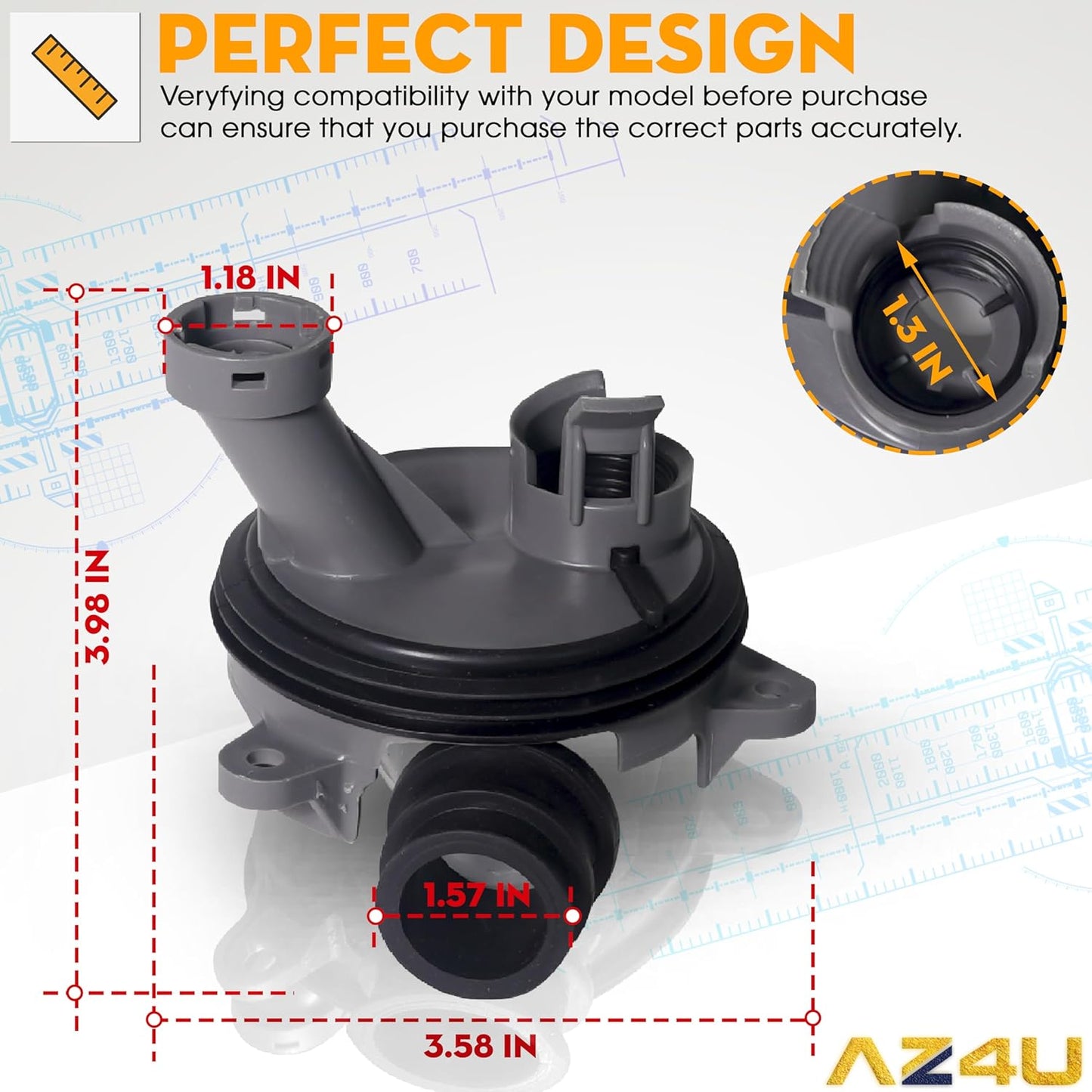 AZ4U Upgraded WD00X25260 WD18X21678 WD19X25259 WD19X25278 Dishwasher Diverter Valve Kit Compatible with GE, Whirlpool, Kenmore, Maytag, Amana, Dishwasher Diverter Wash Pump XDF300PGN0WW XDF300PSN0SS
